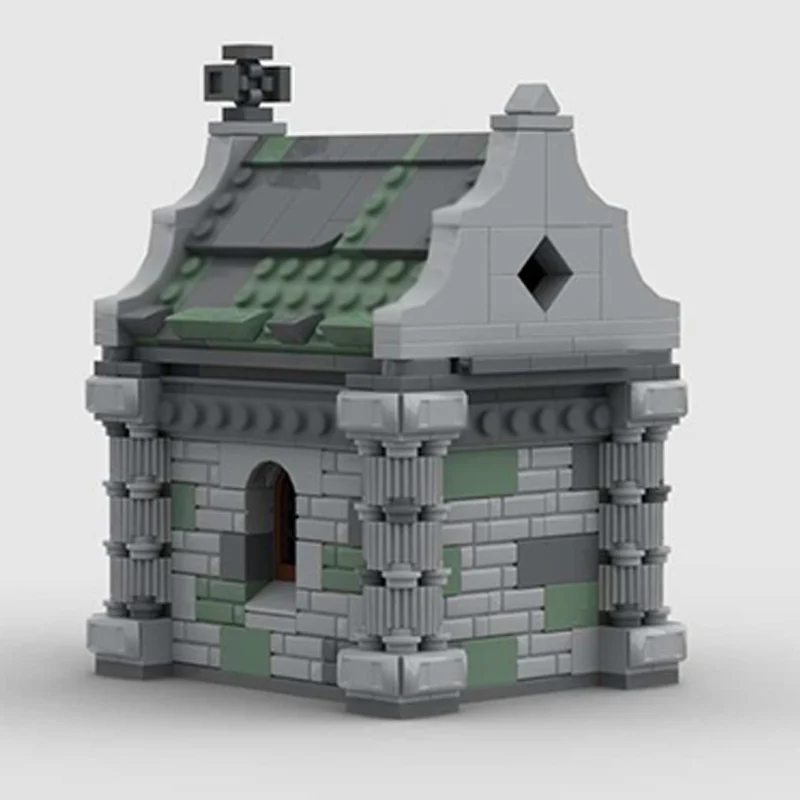 Medieval Castle Model MOC Building Bricks The Small Chapel Modular Technology Children Holiday Gifts Assemble Toys Suit