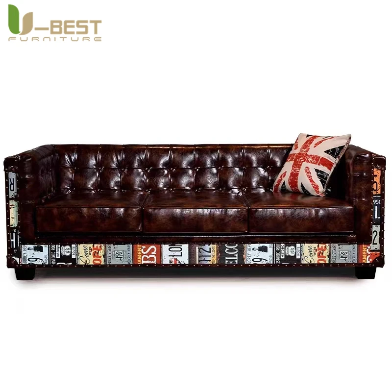 

Industrial Aviato Combination Single Sofas Set Living Room Furniture Leather Chair Personalization Pub Club Studio Divano Kanepe