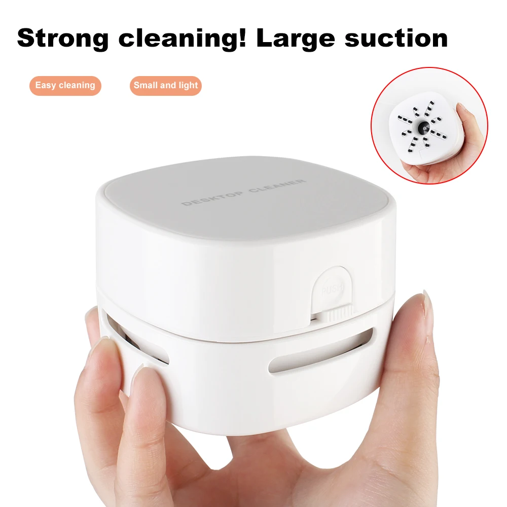 With Clean Brush USB Charging Desktop Cleaner Car Mini Vacuum Cleaner For Home Office Table Sweeper Protable Desk Dust Vacuum