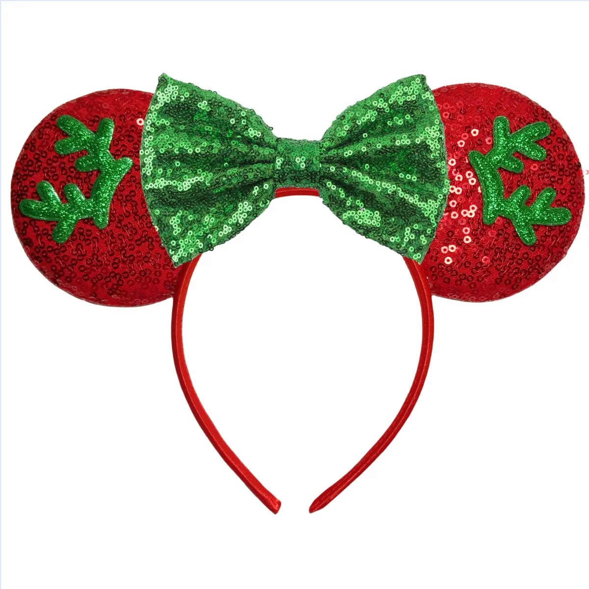 

Christmas Mouse Ears Headband Sequin Bow Headband Girls Christmas Tree Decorations Antler Bell Hair Accessories For Women