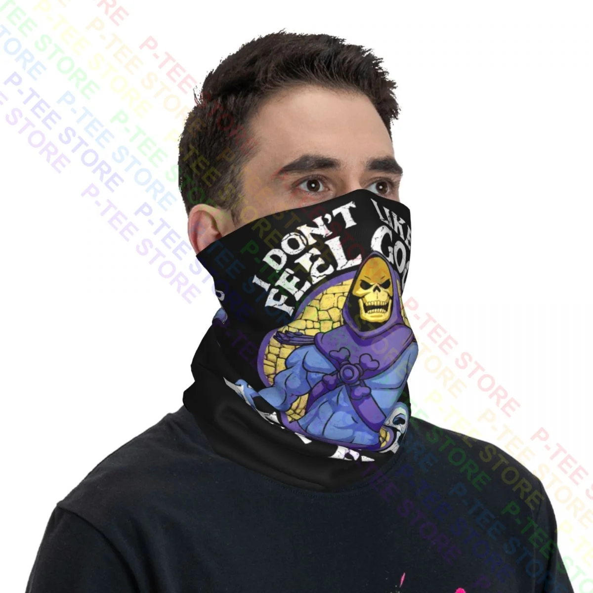 Masters Of The Universe Feel Good Skeletor Neck Gaiter Bandana Scarf Face Mask Sports Ourdoor Multifunctional