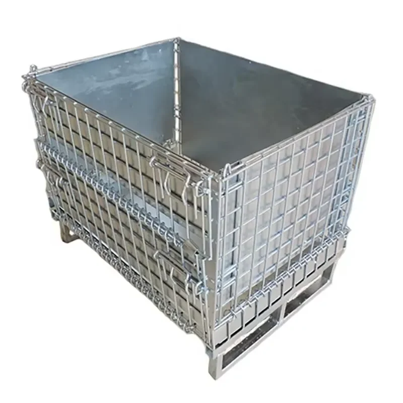 Wholesale Metal Foldable Mesh Cages Galvanized Storage Cages Forklift Safety Cages