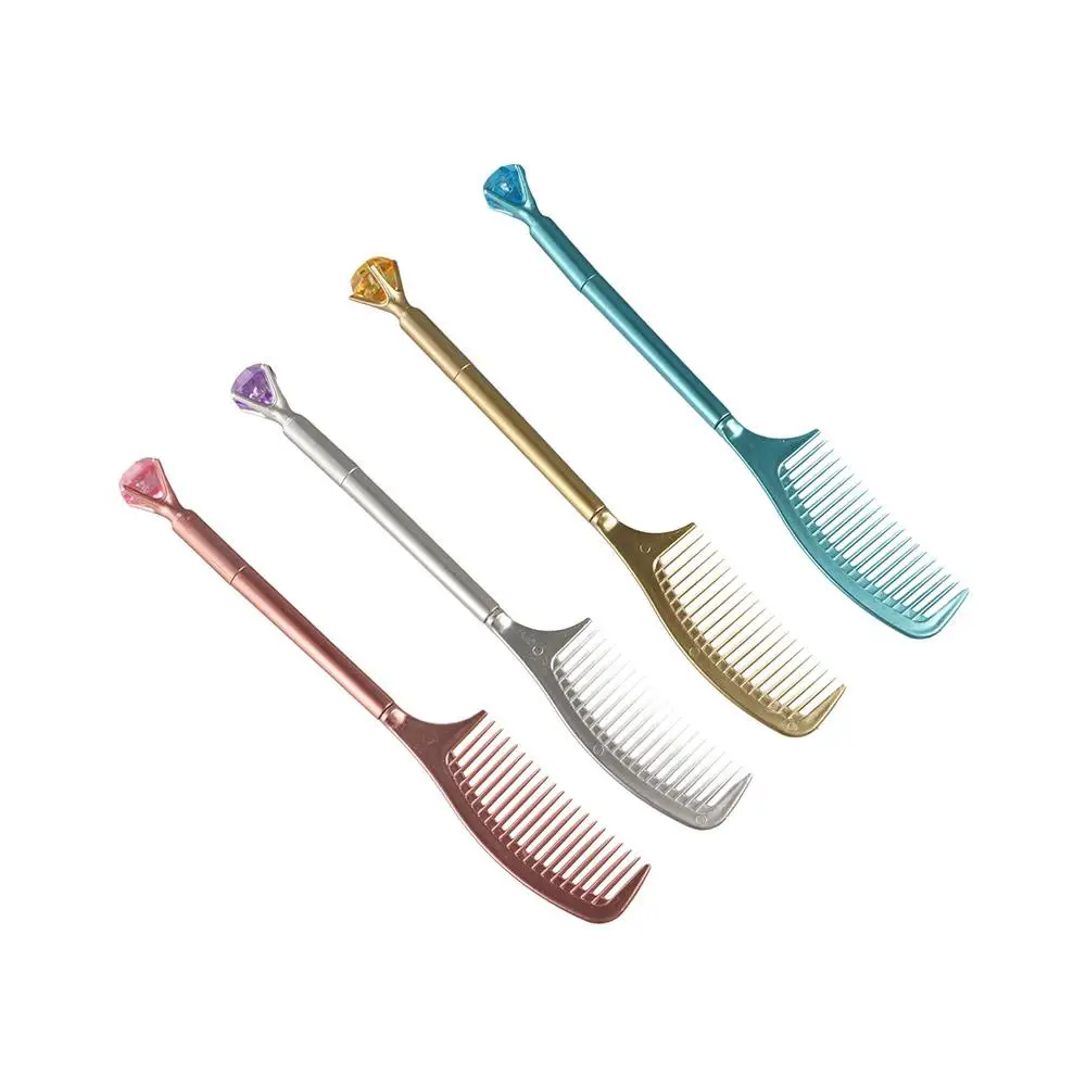 Writing Tools Creative Comb Shape Gel Pen with Comb Funny Neutral Pen Luxury High Appearance Level Signature Pen Office Supplies