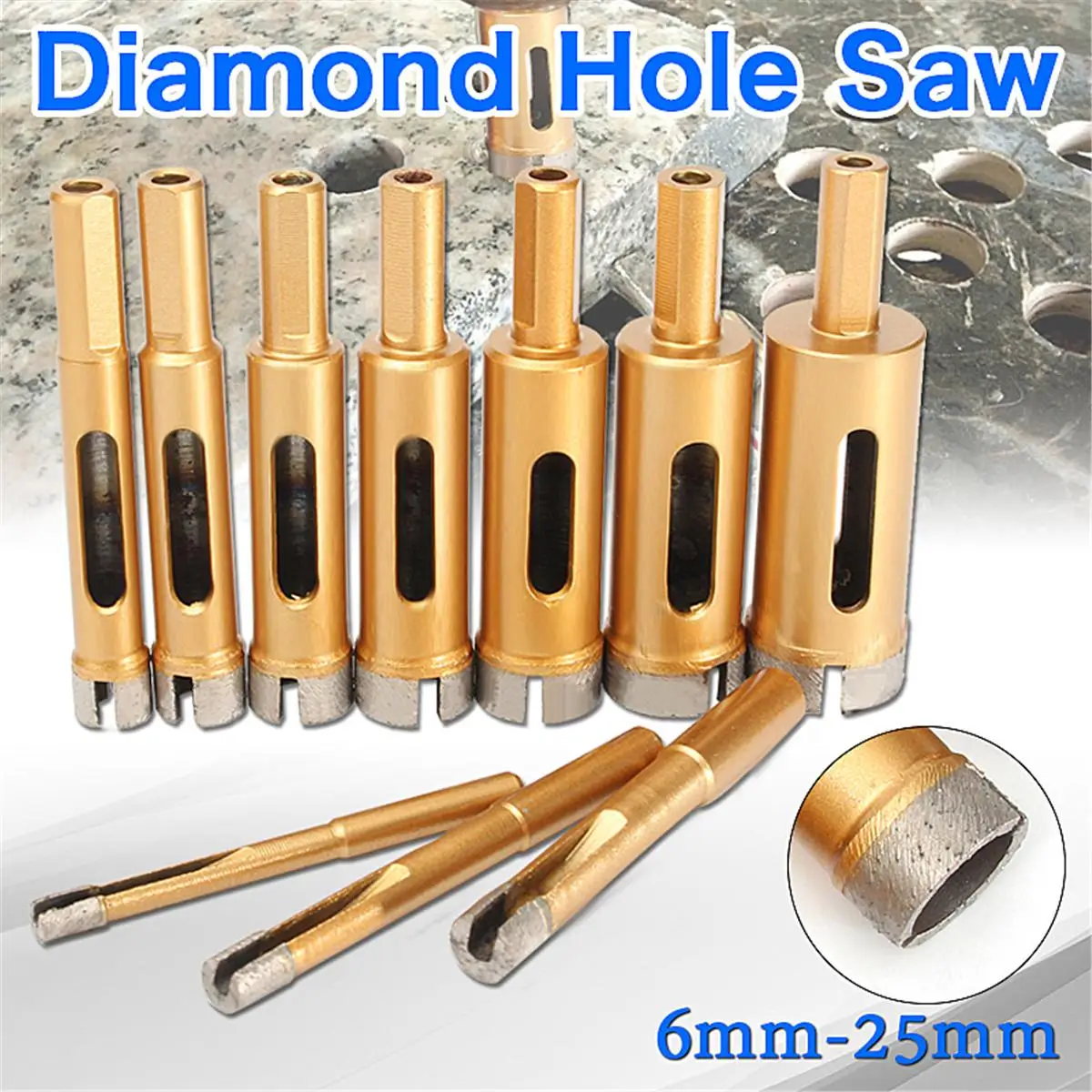 1pcs 6/8/10/12/14/16/18/20/22/25 mm Diamond Drill Bit Hole Saw Tile Glass 1PCs Marble Glass Hole Cutter Drill Bits