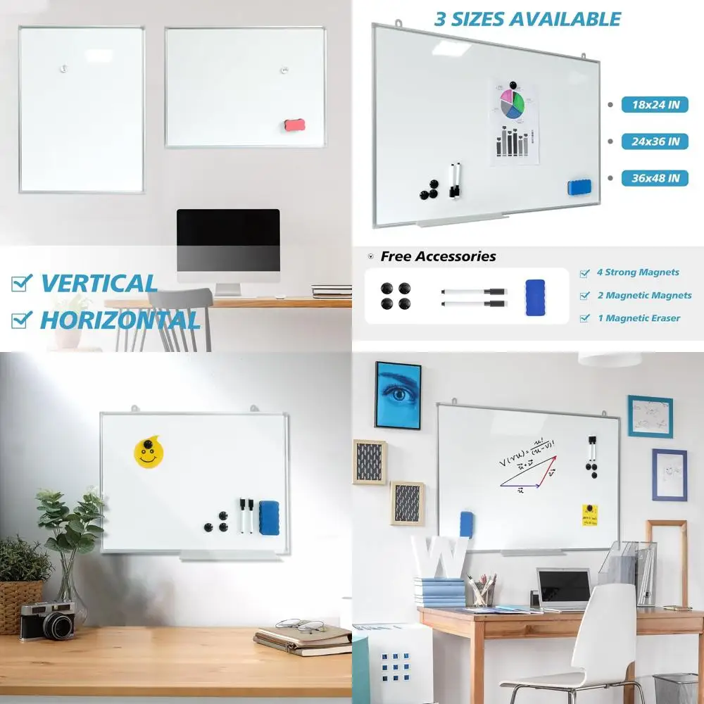 

Aluminum Framed 36x48 Whiteboard - Dry Erase Board for Home, School, Office, Kitchen