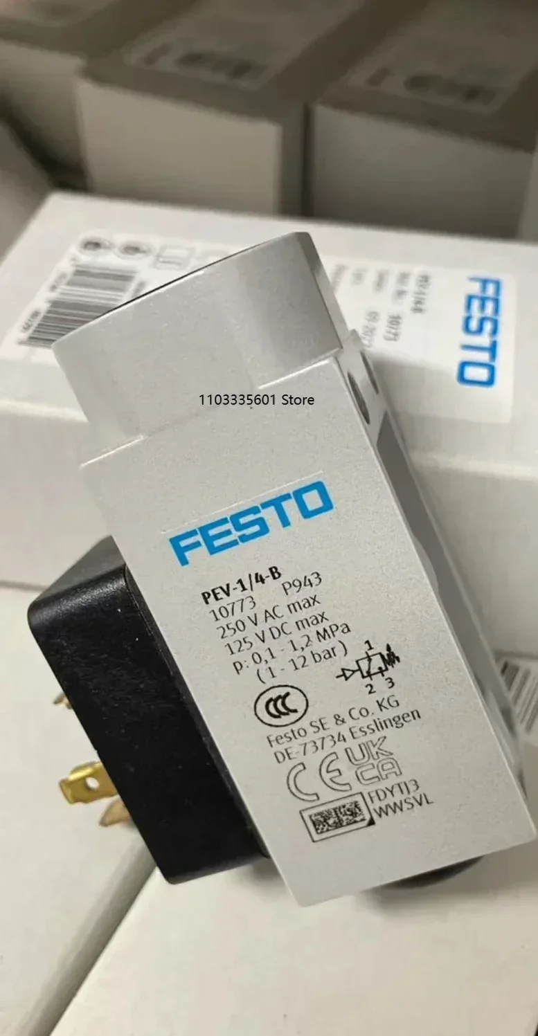 FESTO pressure switch pev-1/4-b 10773 PEV-1/4-B-OD 175250 PEV-1/4-SC-OD 161760 PEV-1/4-B-M12 192488 VPEV-1/8 150261