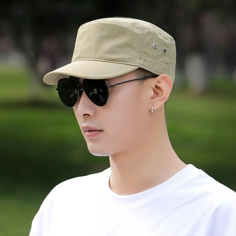 outdoor-men's-flat-cap-spring-summer-quick-dry-sun-protection-hat-winter-warm-duckbill-cap-climbing-hat-casual-style-polyeste