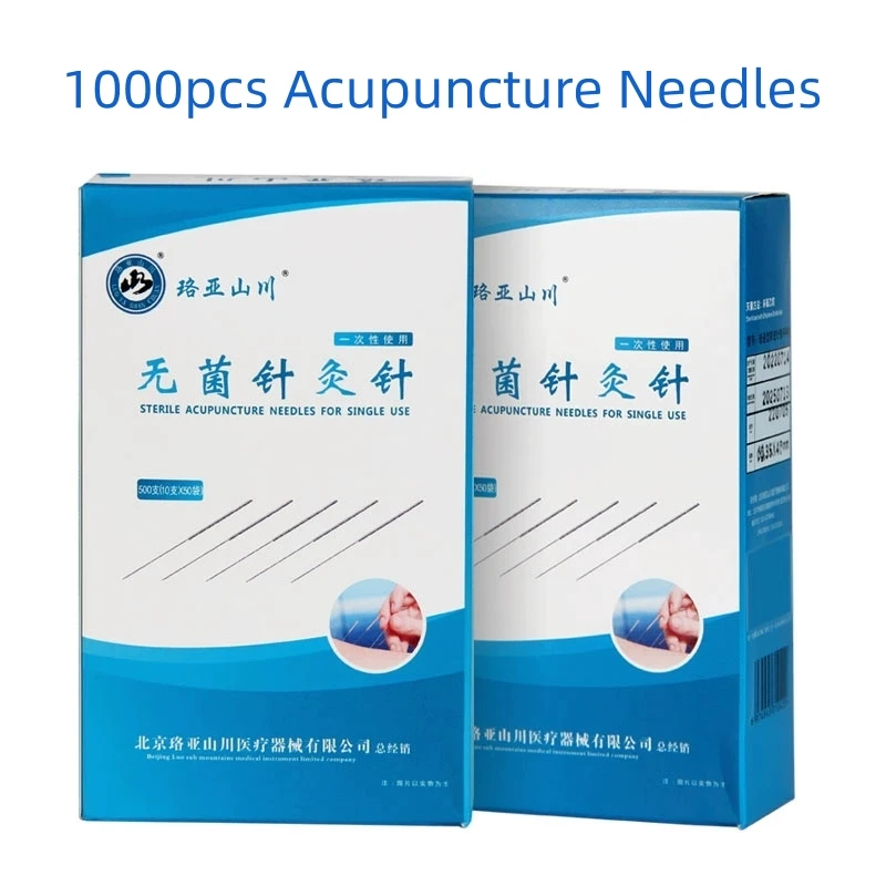 1000PCS 2 Boxes Acupuncture Needle with Tube Disposable Sterile Acupuncture Needles