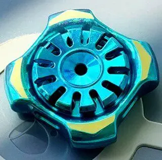 Used EDC Wm Ice Crystal Titanium Clown, Fingertip Gyro Edc Metal Decompression Toy Tide Play