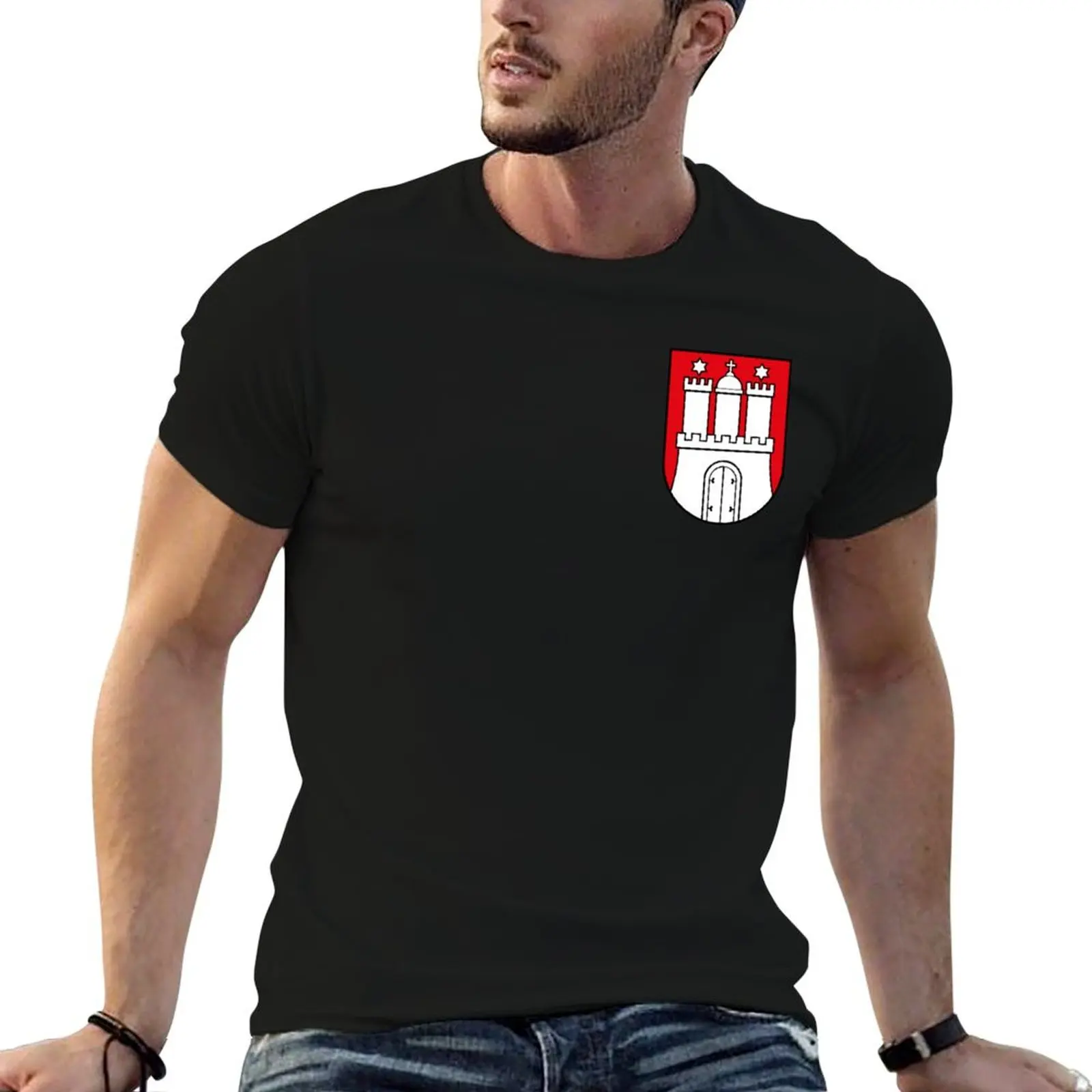 Hamburg coat of arms (minor), Germany T-Shirt Outdoor Working T-Shirt