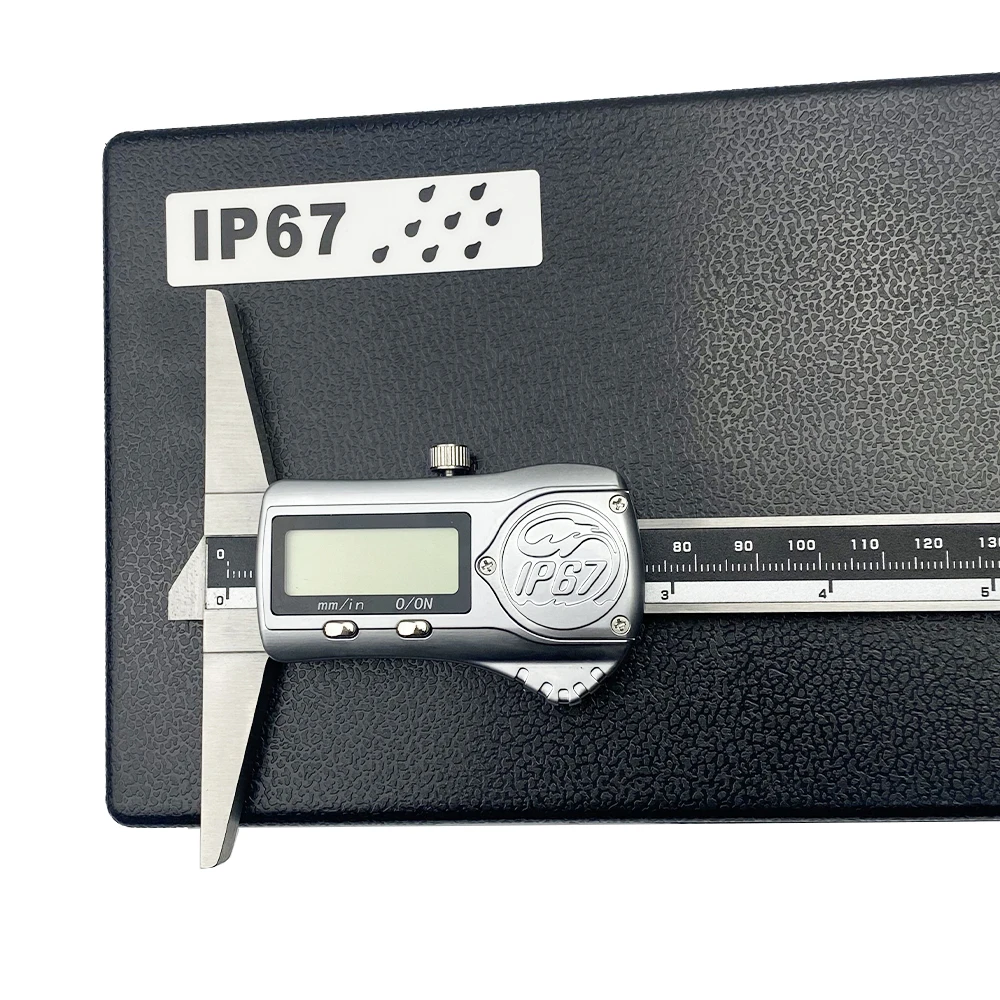 Imagem -05 - Calibre de Exato Polegada Métrico 150 200 300 mm da Profundidade do Calibre de Vernier da Profundidade de Ip67 Digitas Aço Inoxidável