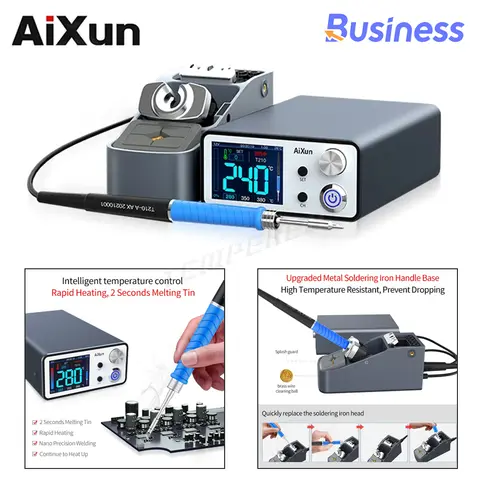 JCID AIXUN T3B T3A Intelligent Soldering Station With T115/T210 Series Handle Welding Iron Tips Electric for SMD BGA Repair Set