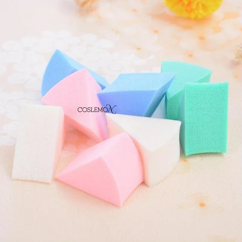 8pcs Triangle Makeup Puff Small Sponges Portable Blenders Wet Dry Dual-use Beauty Natural Latex Mini Facial Cosmetics Tools