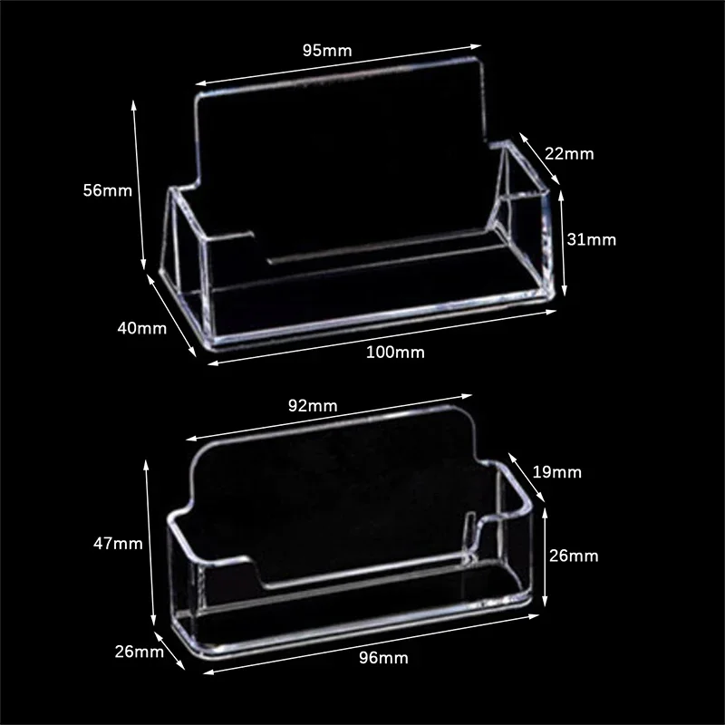 Acrylic Transparent Desktop Business Card Holder Place Card Holder Shelf Box