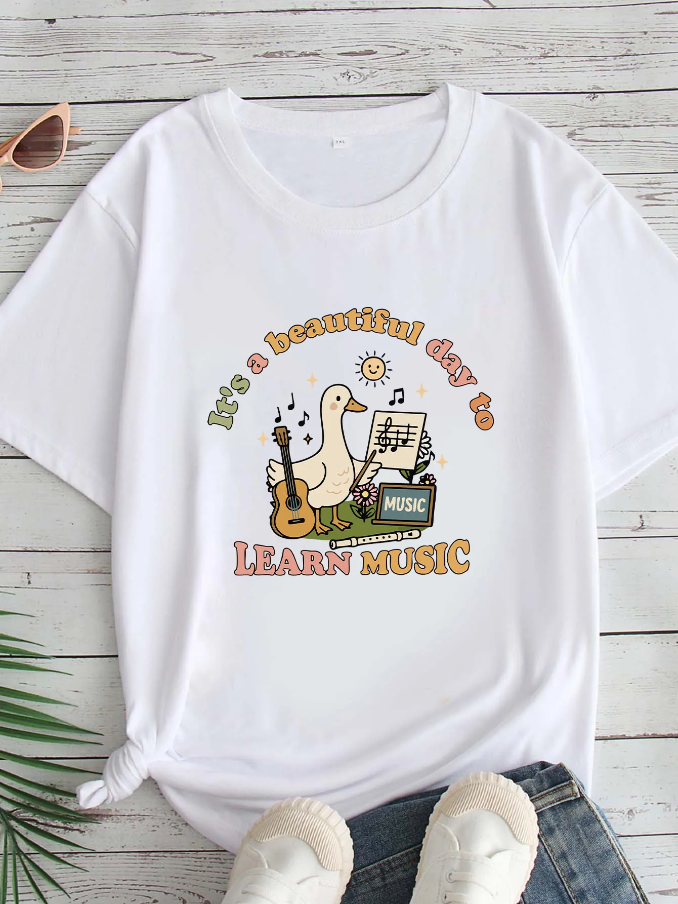 

Женская футболка большого размера с круглым вырезом и короткими рукавами, с принтом, 1-7XL, удобный повседневный топ в европейском стиле