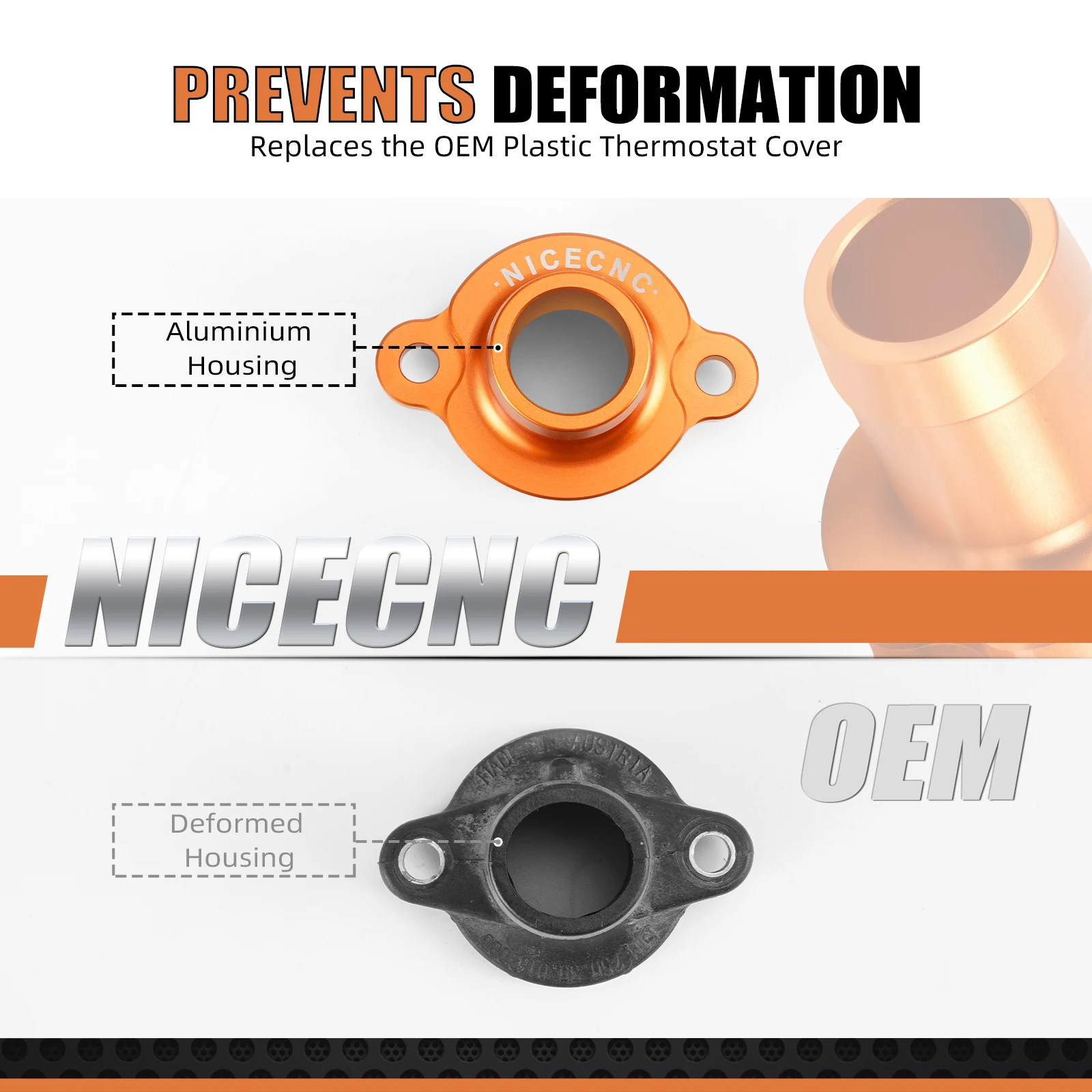 NICECNC Thermostatgehäuseabdeckung für KTM 690 DUKE/DUKE R/Enduro/Enduro R/SMC/SMCR 08–2025 Husqvarna 701 Enduro GasGas 700 SM/ES – Detail 9