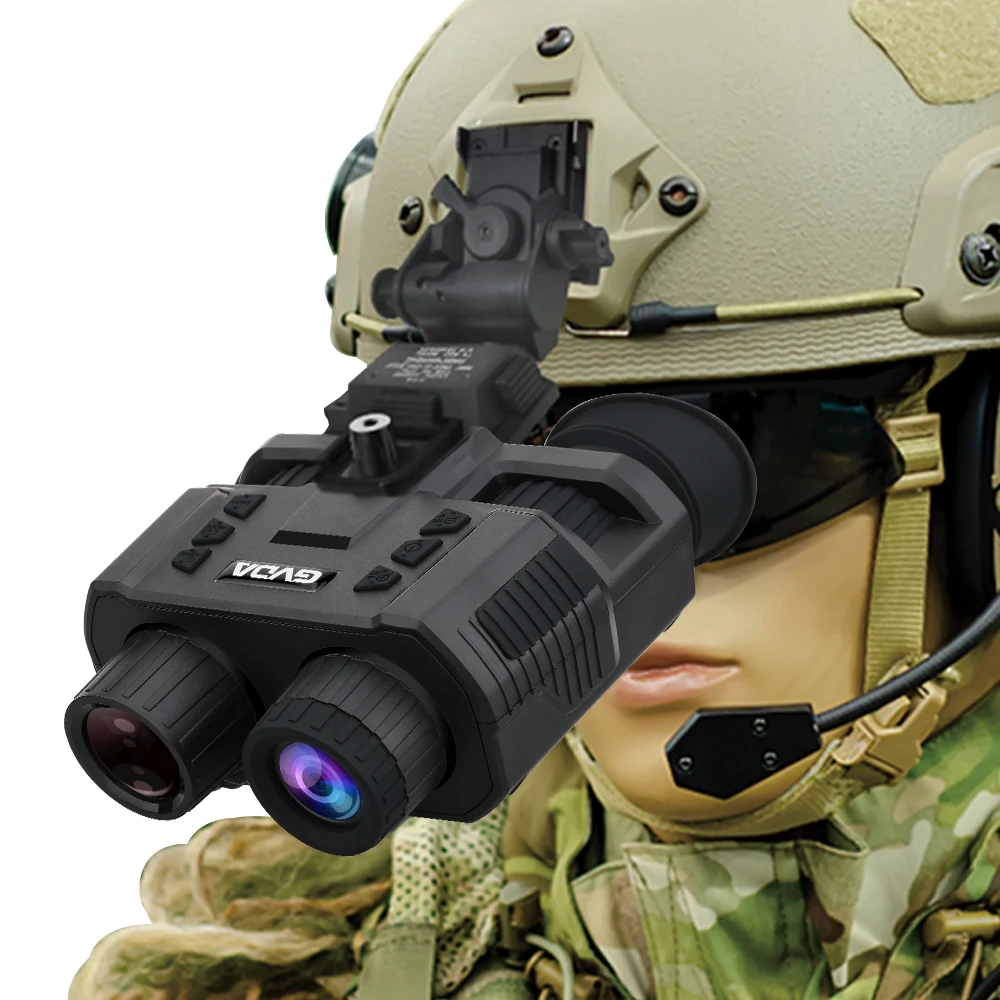 GVDA 8-fach Zoom Kopfmontiertes Nacht-Mikroskop Infrarot-Nachtsichtfernglas Gerät für Jagd Camping Teleskop
