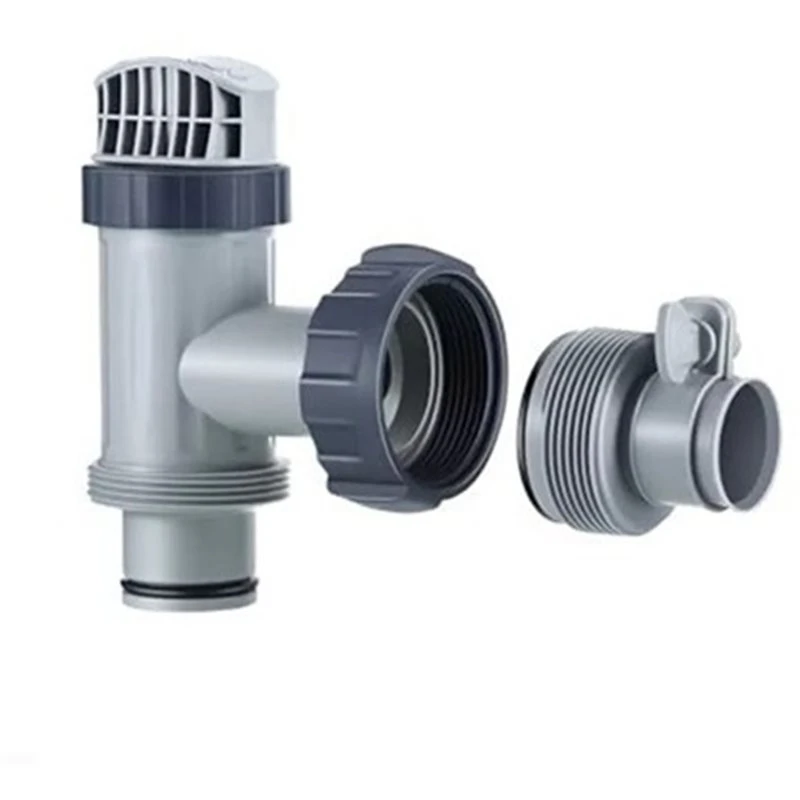 【Price Drop !!】For Intex Pool Compatible Plunger Valve Type B Hose Adapter With Gaskets For Above Ground Pool Sand Filter Pump