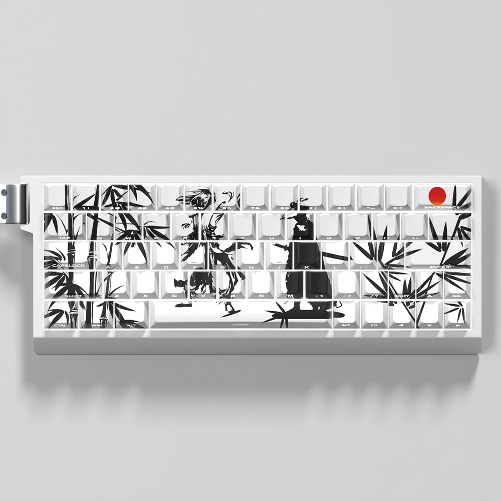 63 Kes Forest Showdown: Keycap Tembus Pertempuran Pahlawan Kucing Keycap Cetak Samping PBT Dye-Sub Cherry untuk Tutup Keyboard Mekanis