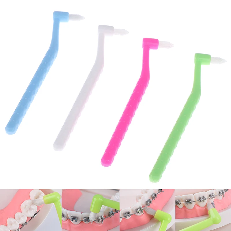 Brosse à dents interdentaire orthodontique à petite tête, outil de soins bucco-dentaires à faisceau unique, livres de dents souples