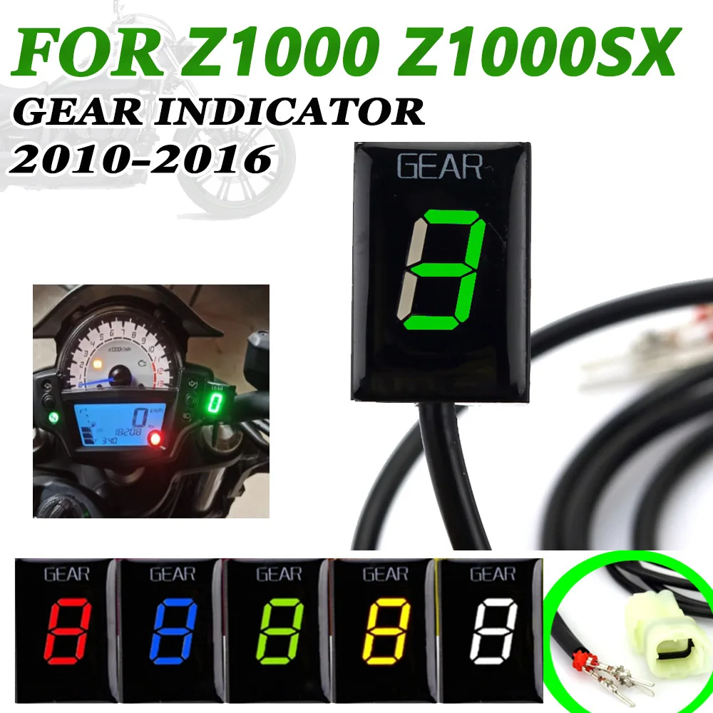 For Kawasaki Z1000 Z1000SX Z 1000 SX 2010 2011 2012 2013 - 2016 Motorcycle Accessories LED 1-6 Gear Indicator Gear Display Meter