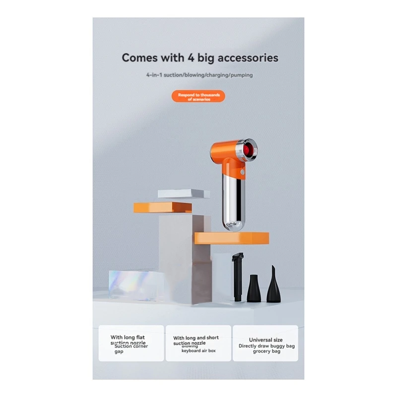 AD24- 110000 RPM Mini Turbo Jet Ventilador de compressão Ventilador violento Ventilador de duto de motor sem escova Teclado Limpador de carro