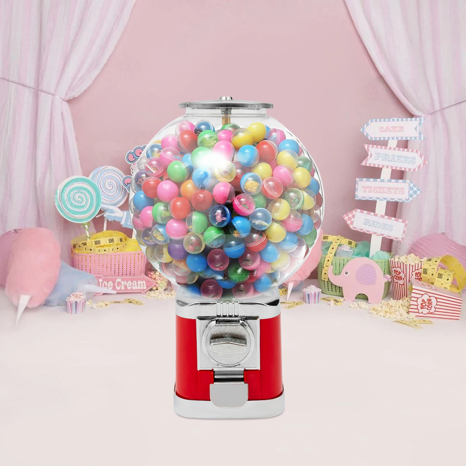 Countertop Candy Ball Vending Machine Capsule Toys Vending Machine w/ Keys New