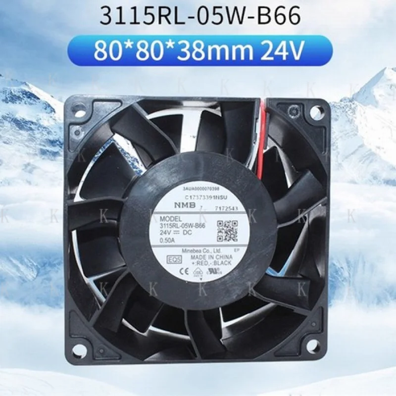 

C 1 шт. для NMB-MAT7 3115RL-05W-B66 24 В 0,50 А 12 Вт 8 см 8038 ABB инверторный ШИМ-вентилятор 4-проводной