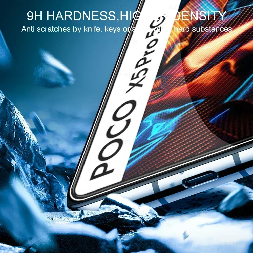 กระจกนิรภัยสำหรับ X6 X5 Xiaomi poco Pro กระจก8To1 X5Pro เล็กๆ pocco poko X6Pro X 5 6 PocoX6 PocoX5 5G ตัวป้องกันหน้าจอกล้อง5g