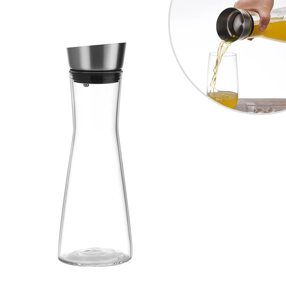 

900Ml Heat Resistant Water Pot Transparent High Borosilicate Glass Cold Kettle Manual Made Easy Clean Perfect for Hot and Cold