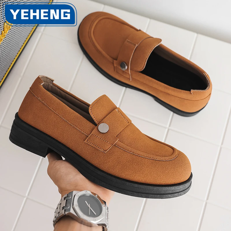 

Элегантные модельные туфли, мужские дизайнерские оригинальные лоферы, удобная замшевая повседневная обувь для мужчин, деловая обувь в стиле ретро для поездок на работу