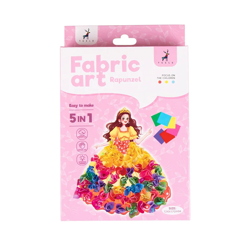 اليدوية DIY كزة متعة فتاة الأميرة حلم كزة اللوحة الحرفية المواد حزمة الاطفال اللباس ملصق لعبة التعليمية