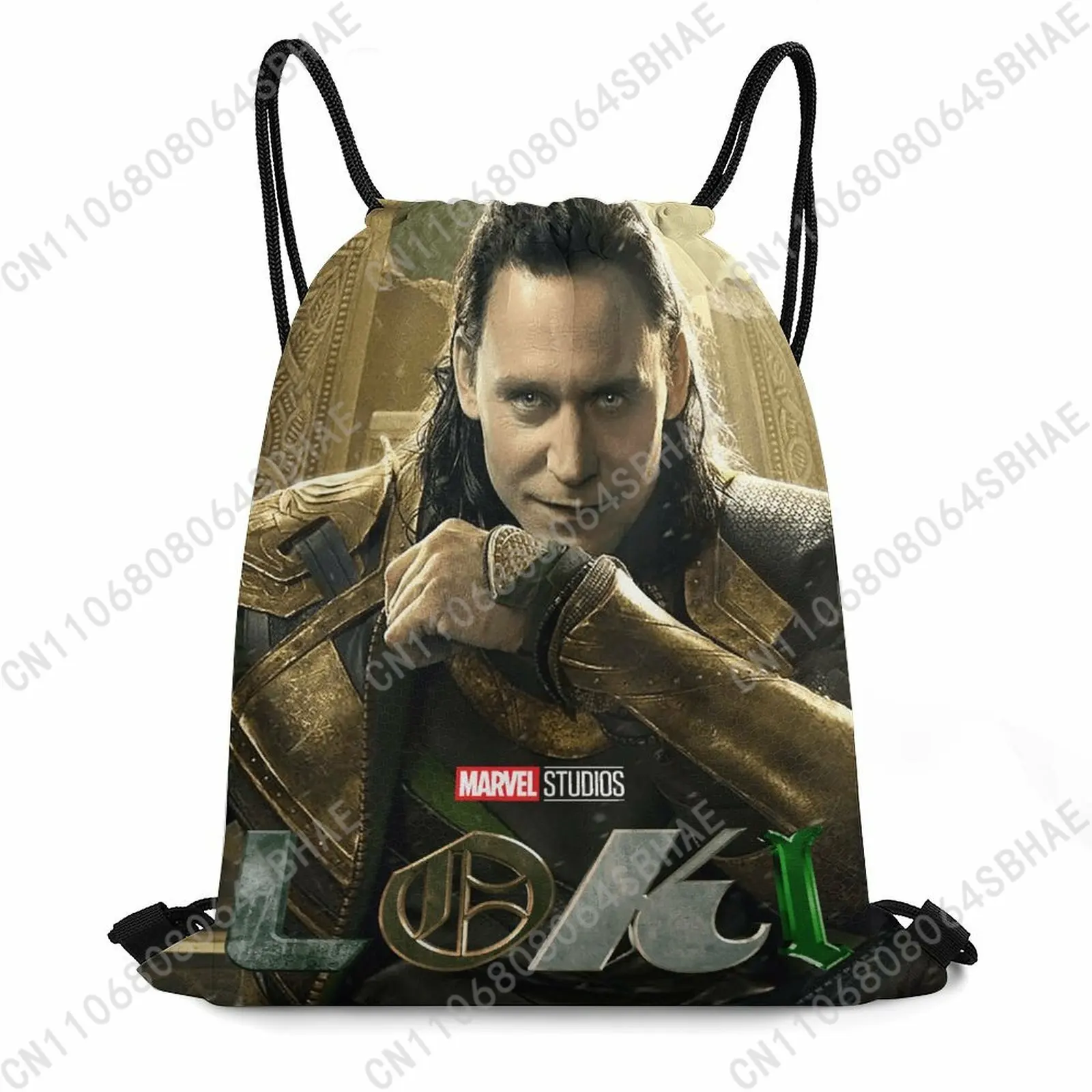 Bolsa con Cordón de Loki de Marvel, Bolsa de Compras Reutilizable de Lona de Algodón, Bolsas de Muselina con Cordón, Cosplay Personalizado