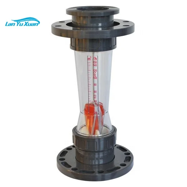 DN100 Plastic in-line Flange Type Sea Water Flow Meter ,plastic   ,salt   