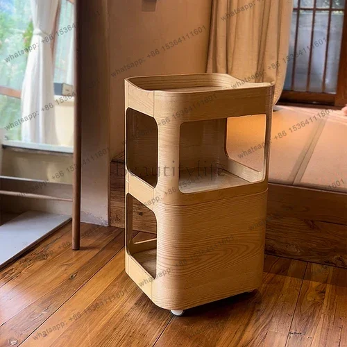 

Beauty Salon Solid Wood Stroller Club Tool Car Skin Management Homestay Hotel Storage Rack