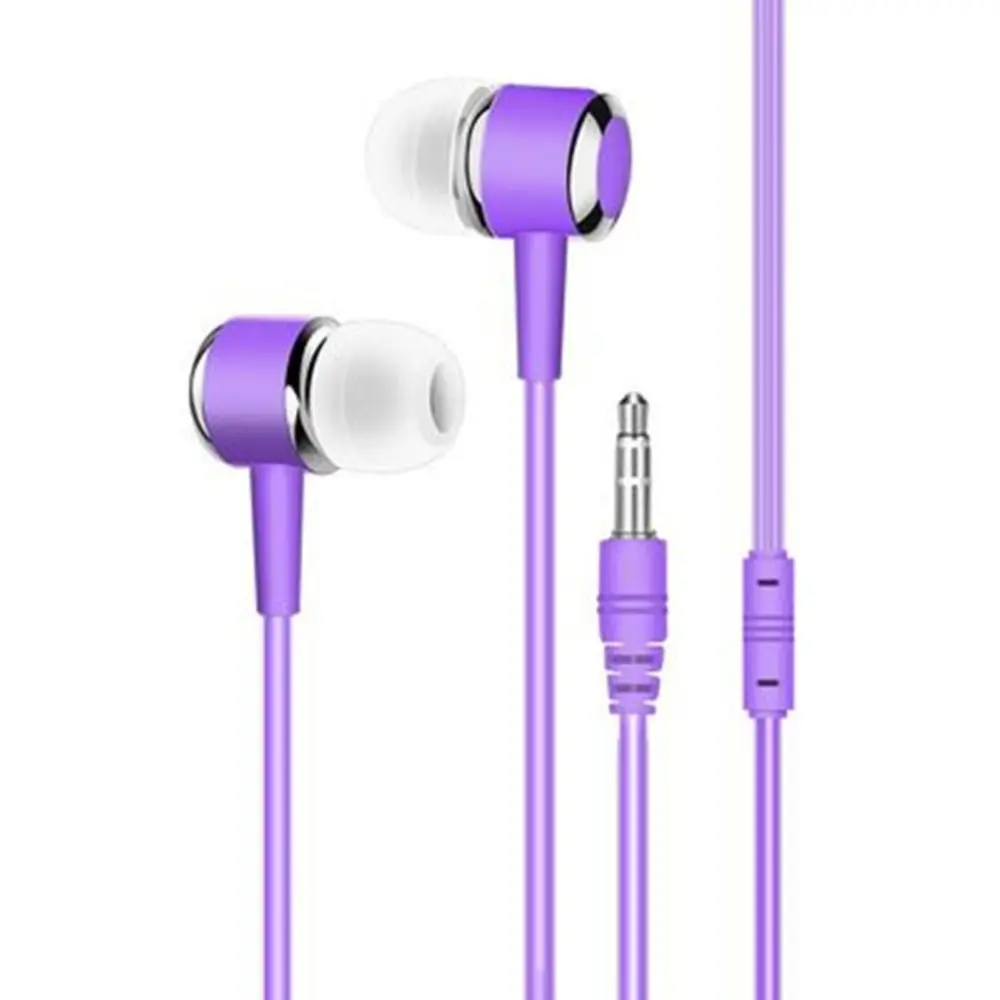 3.5mm In-ear Headphones Stereo Music Earphones Deep Bass Wired Headset High Definition Noise Canceling Earphone