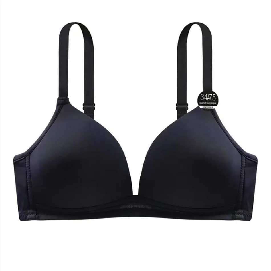 Deep V Gathering Steel Ring Free Underwears Thin Simple Triangle Cup Traceless Training Bras