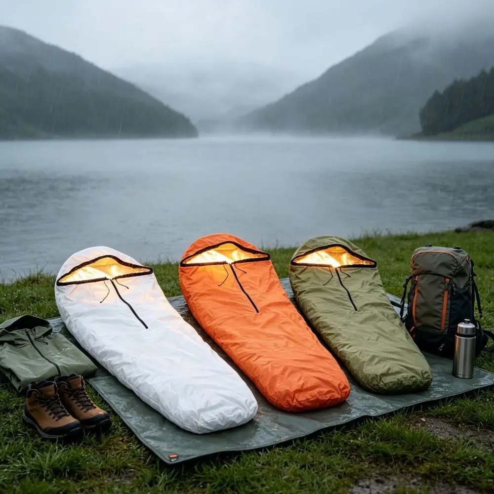 High Quality Ultralight Emergency Sleeping Bag 208*81cm 3 Colors Survival Gear Waterproof Outdoor Adventure Sleep Tool
