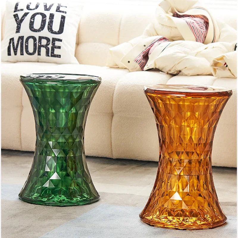 Fashion Crystal stool chair Designer stools Space saving furniture Portable Vanity stool chair Living Room furniture Shoes stool