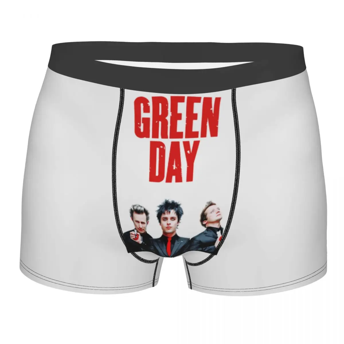 

Пользовательские боксеры Green Days, шорты, мужские трусы, нижнее белье, модные трусы