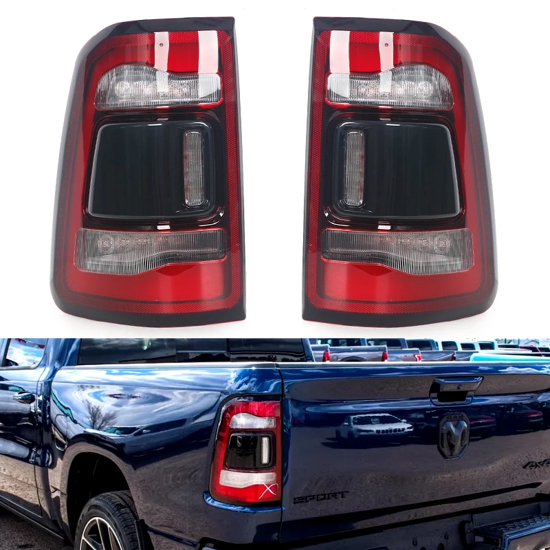 For Dodge RAM 1500 2019 2020 2021 Car LED Rear  Warning Stop Brake Fog Lamp Turn Signal Light Tail Light Assembly