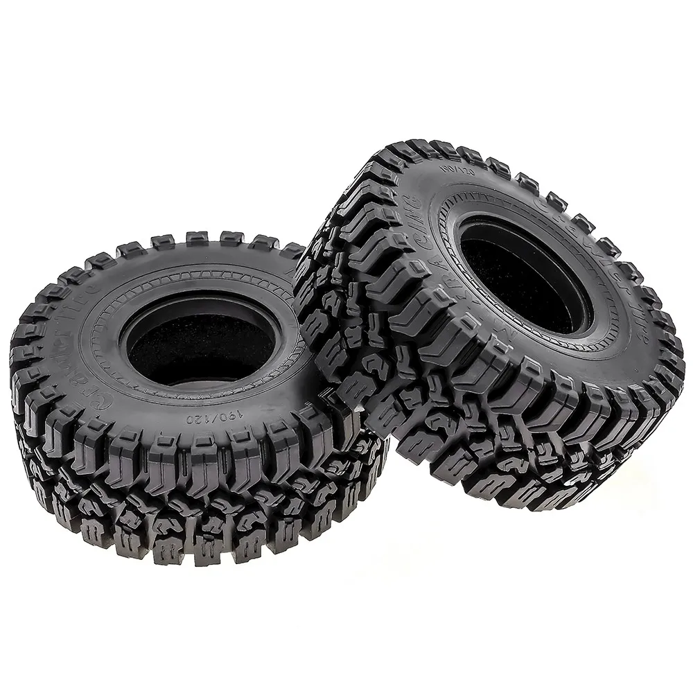 4pcs 1.9 Inch Rubber Tyre 120*48mm For 1/10 Rc Crawler Car Traxxas Trx4 Axial Scx10 Wraith Scx10 Yikong Rgt Wrangler 1.9 Wheel