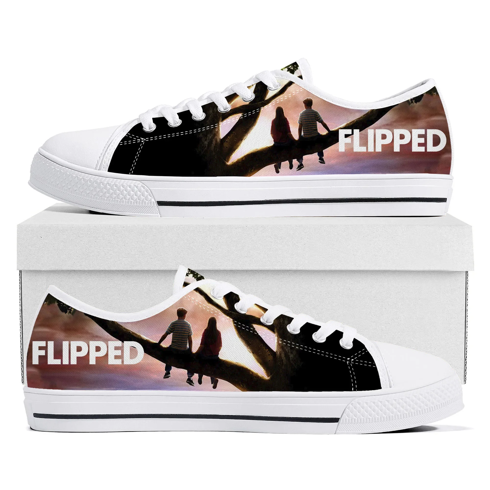 

Flipped Movie Low Top Sneakers Mens Womens Teenager Canvas High Quality Sneaker Casual Custom Made Shoes Customize DIY Shoe