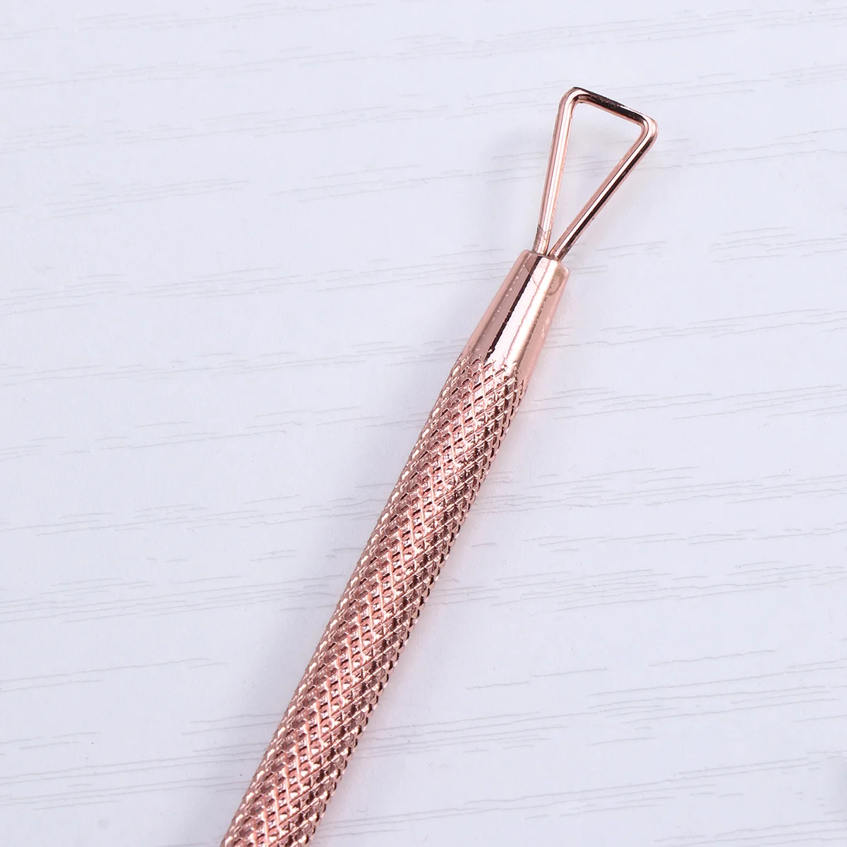 أداة إزالة الأظافر باللون الذهبي الوردي بمقبض ناعم صغير خفيف الوزن لطلاء الجلد الميت والأظافر الصناعية وتشذيب البشرة #5