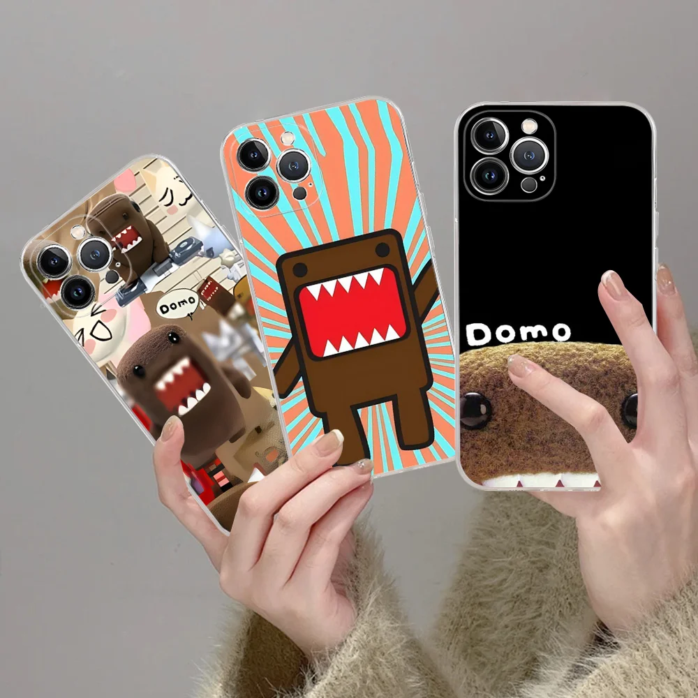 

Cute Domo kun Phone Case for iPhone 16 15 8 7 6 6S Plus X SE XR XS 14 11 12 13 Mini Pro Max Mobile Case