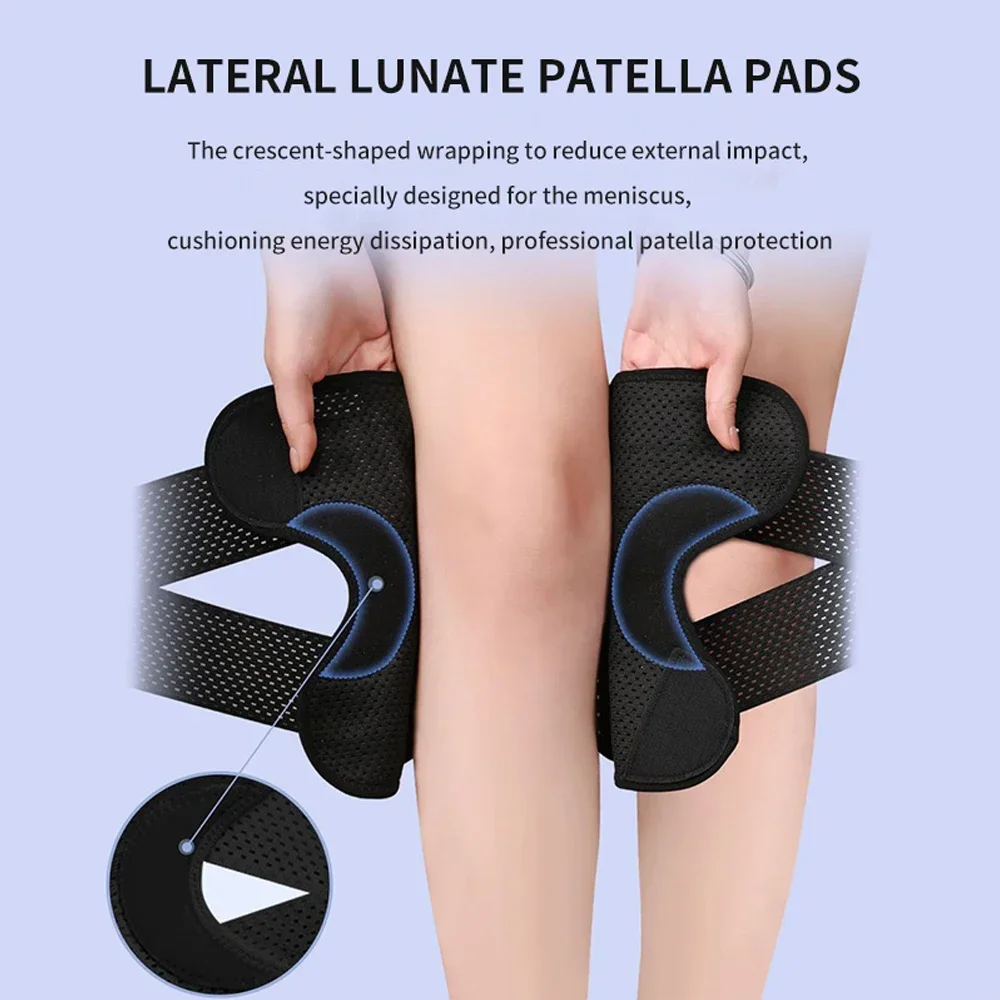 1Pcs Professional Knee Brace with Side Stabilizers, Adjustable Knee Support with Meniscus Pad& Patella Gel Pad for Meniscus Tear