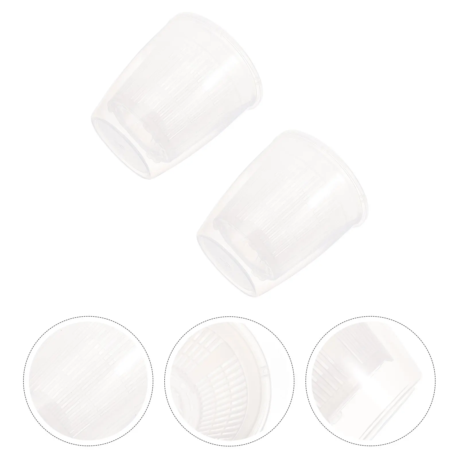 

2pcs Transparent Orchid Pots Plastic Plant Containers Ventilation Holes Breathable Flowerpots For Garden Nursery Succulents