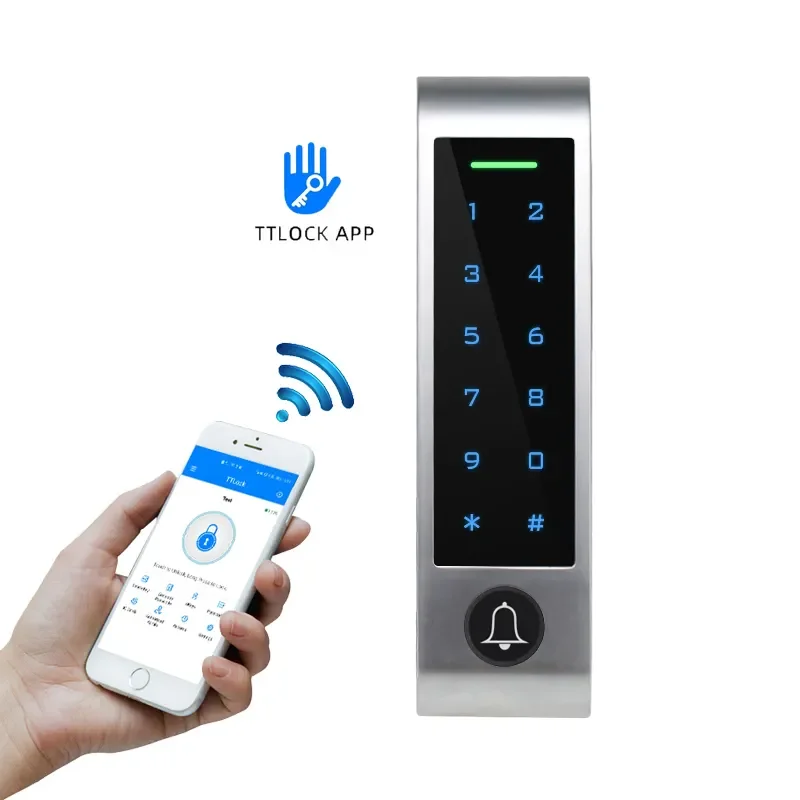 Touch Keypad Waterproof IP66 Standalone Access Control System TTlock App RFID/ Support for 4.0 for 1000 Users