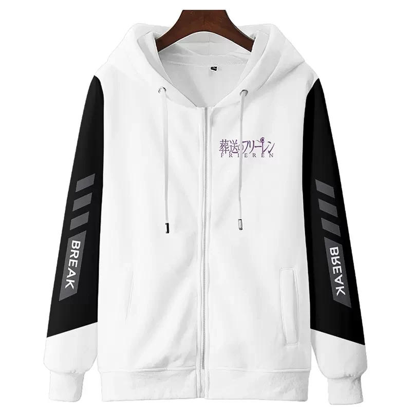 Anime Frieren at the Funeral Frieren Hooded Hoodie Autumn Winter Cosplay Costume Student Fashion Casual Coat Tops