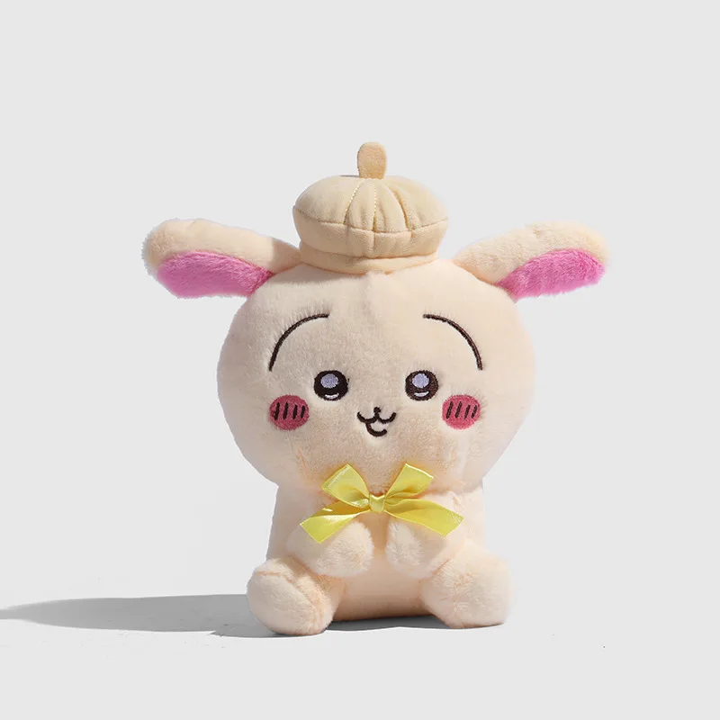 18cm Kawaii Chiikawa Hachiware Usagi Cute, Beret series plush backpack pendant keychain doll toys children's birthday gift